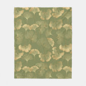 Goldenes Ginkgo-Herbstmuster Fleecedecke (Vorderseite)