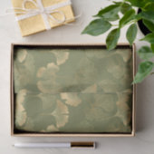 Goldenes Ginkgo-Herbstmuster Seidenpapier (Geschenk)