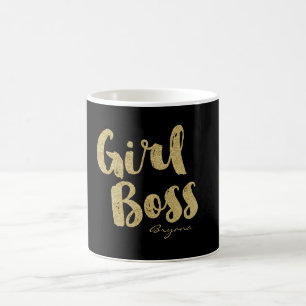 Goldenes GIRL BOSS Faux-Folie-Typ Modernes Kaffeet Kaffeetasse