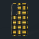 Goldenes Gitter Schwarzes Gold Samsung Galaxy Hülle<br><div class="desc">Goldenes Gitter</div>