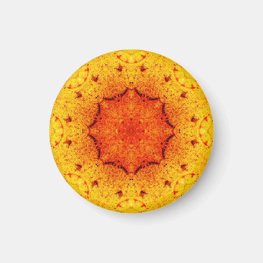 Goldenes Gleichgewicht Mandala Magnet (Vorne)