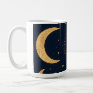 Goldenes Gleichgewicht, Sonne & Mond Himmelsmuster Kaffeetasse