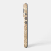 Goldenes Glitzer Extravagant geometrisches Muster iPhone 16 Hülle (Linke Seite)
