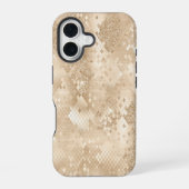 Goldenes Glitzer Extravagant geometrisches Muster iPhone 16 Hülle (Rückseite)