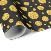 Goldenes Glitzer-Muster Geschenkpapier (Rolleneckpunkt)