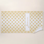 Goldenes Glitzer-Muster Strandtuch (Vorderseite)