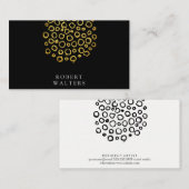 Goldenes Glitzer-Rundbogen-Muster Visitenkarte (Vorne/Hinten)