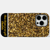 Goldenes Glitzern, das hell funkelt Case-Mate iPhone Hülle (Rückseite (Horizontal))