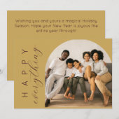 Goldenes Glück für alles Feiertagskarte (Vorne/Hinten)