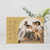 Goldenes Glück für alles Feiertagskarte (Stehend Vorderseite)