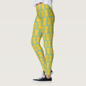 Goldenes Glück Katze Doodle Leggings (Links)