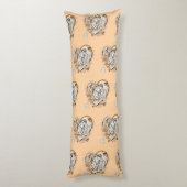 "Goldenes Glühen der Liebe" Seitenschläferkissen (Rückseite (Vertikal))