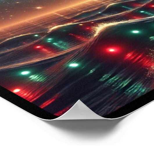 Goldenes Glühen der Weihnachtsnacht Poster (Ecke)