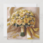 "Goldenes Glühen: Eine gefällige Rose Bouquet der Dankeskarte (Rückseite)