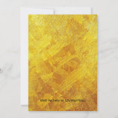 Goldenes Glühen im dunklen Neon-Party Einladung (Rückseite)