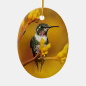 Goldenes Glühen Keramik Ornament (Vorne)