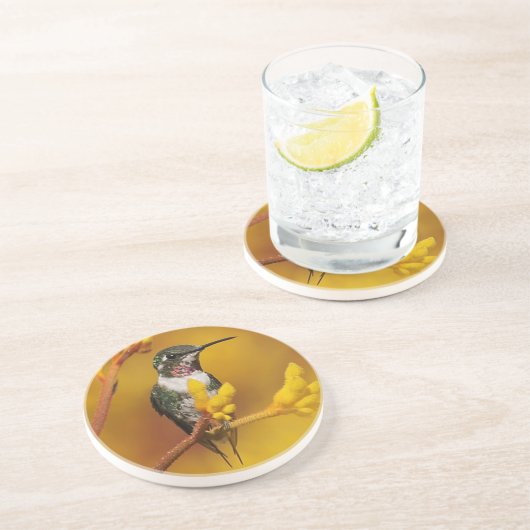 Goldenes Glühen Untersetzer (Seite)