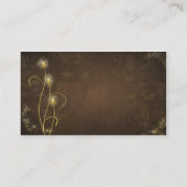 Goldenes Glühen-Visitenkarte Visitenkarte (Rückseite)