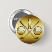 GOLDENES GOLF BUTTON (Vorne & Hinten)