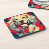 Goldenes grafisches Untersetzer-Set (6) Untersetzer (Linke Seite)