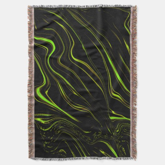 Goldenes Gras, weiche grüne, lange Spuren auf schw Decke (Vorderseite Vertikal)