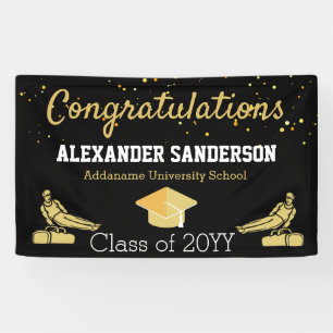 Goldenes Gratulationsbanner für Turner zur Abschlu Banner