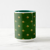 Goldenes grünes Klee-Muster Tasse (Zentrum)