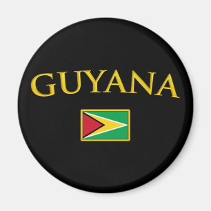 Goldenes Guyana Magnet