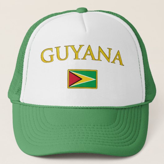 Goldenes Guyana Truckerkappe (Vorderseite)