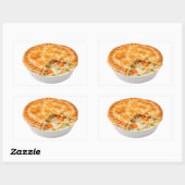 Goldenes Hähnchen-Pot Pie mit Kruste Rechteckiger Aufkleber (Blatt)