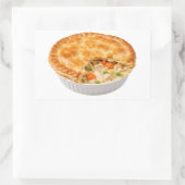 Goldenes Hähnchen-Pot Pie mit Kruste Rechteckiger Aufkleber (Tasche)