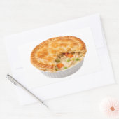 Goldenes Hähnchen-Pot Pie mit Kruste Rechteckiger Aufkleber (Umschlag)