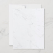 Goldenes handgeschriebenes Skriptmarble Modernes E Mitteilungskarte (Rückseite)