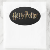 Goldenes Harry-Potter-Logo Ovaler Aufkleber (Tasche)