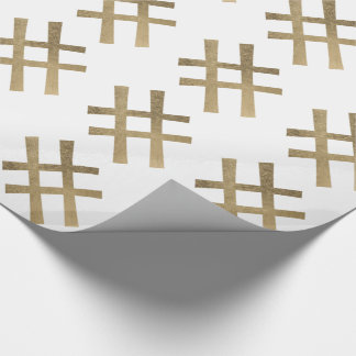 Goldenes Hashtag Geschenkpapier