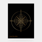 Goldenes Heilige Geometrie Acryl Hochzeitsschild Acrylschild (Vorderseite)