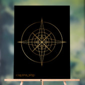 Goldenes Heilige Geometrie Acryl Hochzeitsschild Acrylschild (Neutral)