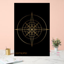 Goldenes Heilige Geometrie Acryl Hochzeitsschild
