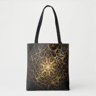 Goldenes Heiliges Geometrie-Leuchten Tasche