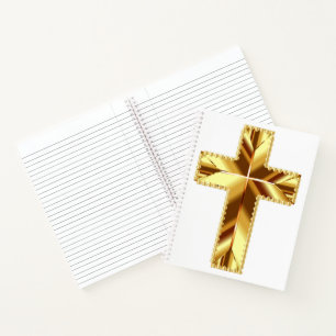 GOLDENES HEILIGES KREUZ NOTIZBLOCK