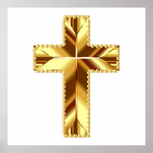 GOLDENES HEILIGES KREUZ POSTER