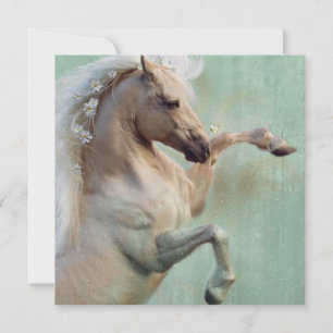 Goldenes Hengstpferd - Grußkarte