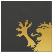 Goldenes heraldisches Löwe-Gewebe Stoff (Nahaufnahme)