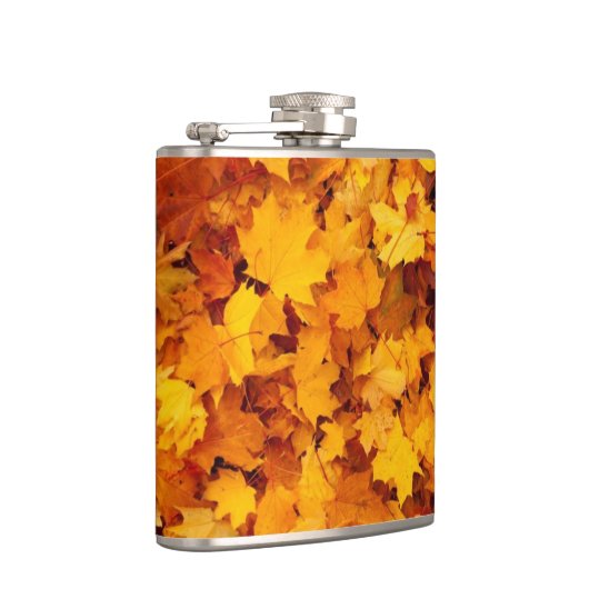 Goldenes Herbst-Blatt Flachmann (Rechts)