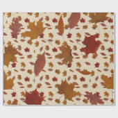 Goldenes Herbst-Blätter auf kundenspezifischer Geschenkpapier (Flach)