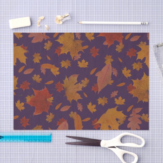 Goldenes Herbst-Blätter auf kundenspezifischer Seidenpapier (Handwerk)