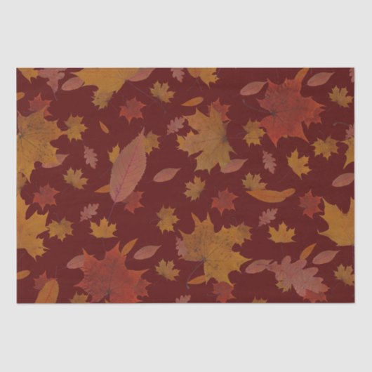 Goldenes Herbst-Blätter auf kundenspezifischer Seidenpapier (Vorderseite)