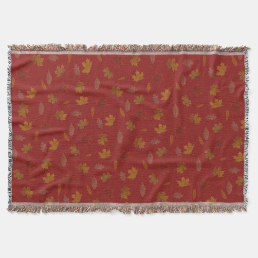 Goldenes Herbst-Blätter auf roter Decke (Vorderseite)