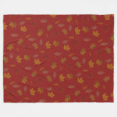 Goldenes Herbst-Blätter auf roter Fleecedecke (Vorderseite (Horizontal))
