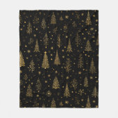 Goldenes Herbst-Weihnachts-Botanik-Muster (2) Fleecedecke (Vorderseite)